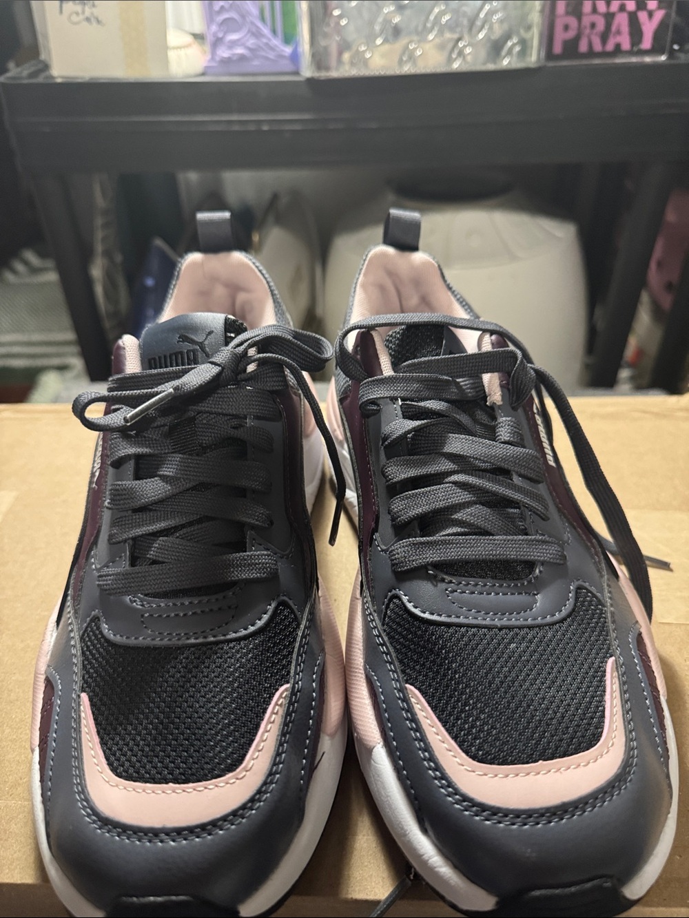 Puma Black and Blush Pink Women's Active Sneakers